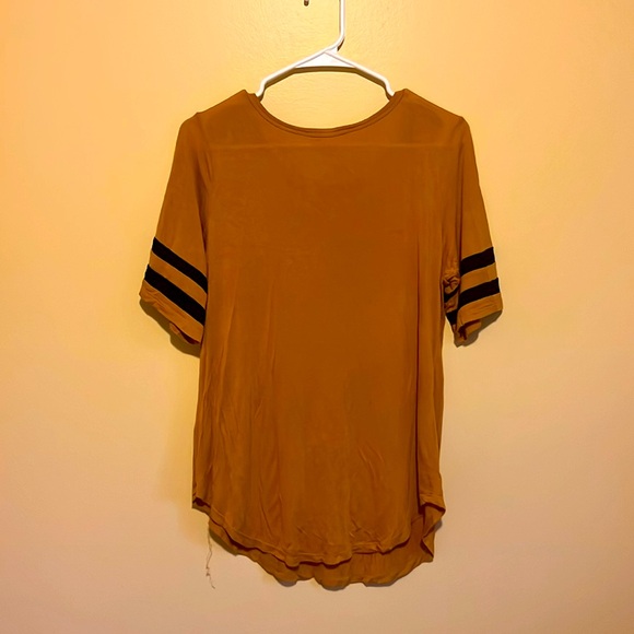 M Women Round Neck Sporty Tshirt Tunic Striped Short Sleeve Summer Casual Active - Picture 11 of 11